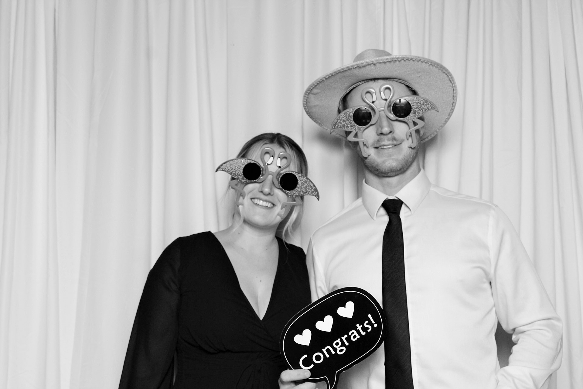 Black and white photo booth moment 3