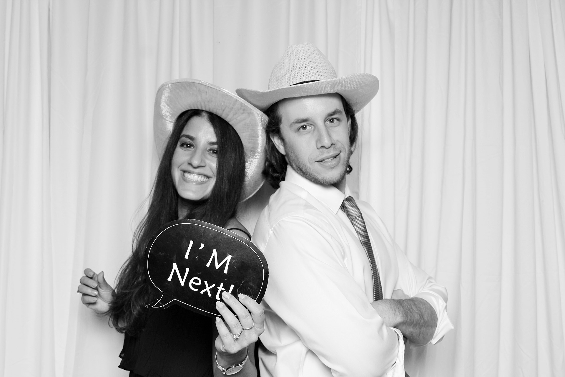 Black and white photo booth moment 4