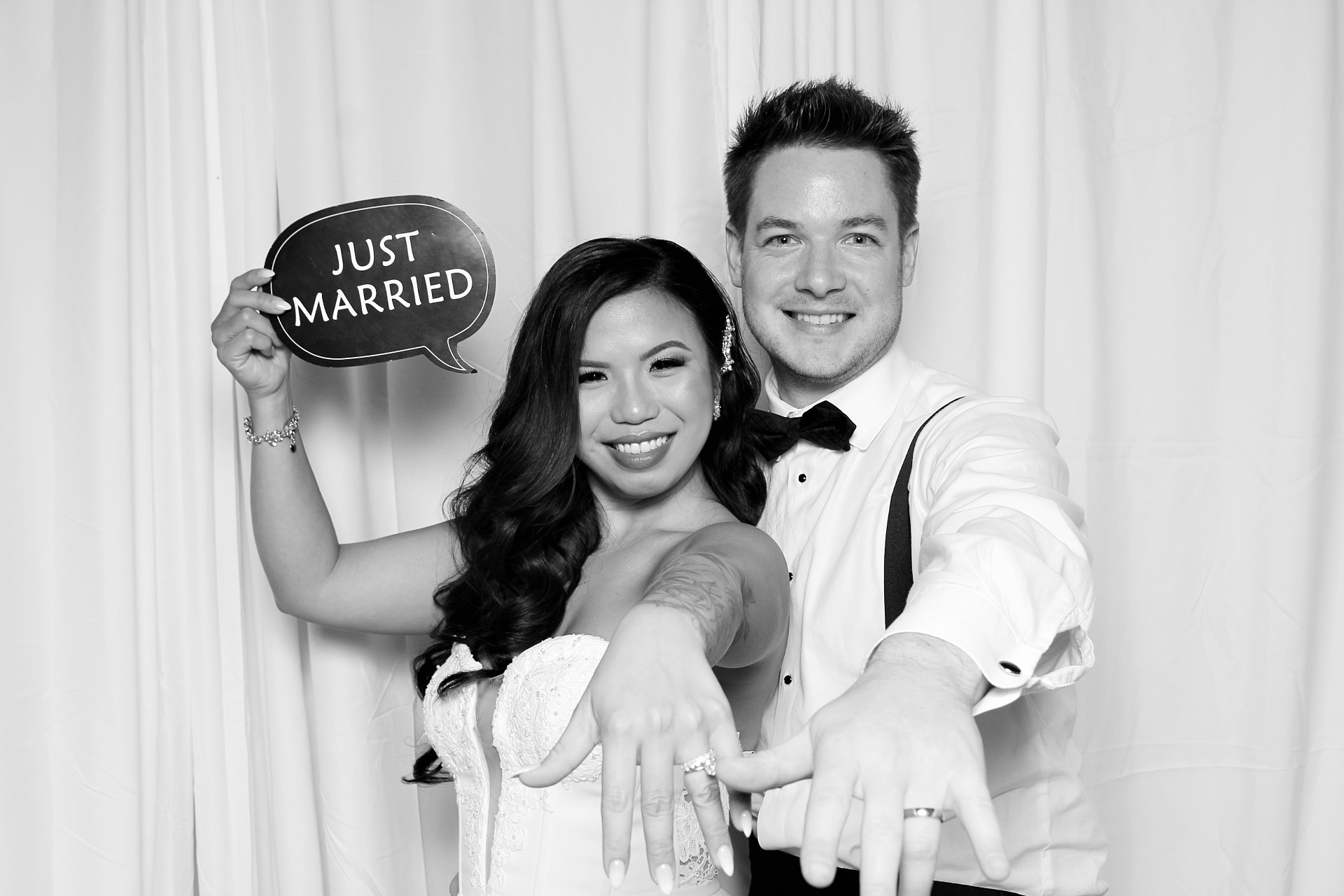 Black and white photo booth moment 7