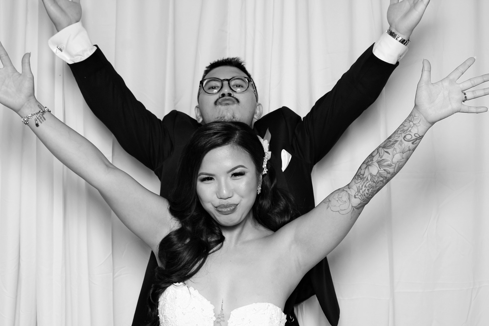 Black and white photo booth moment 8